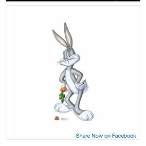 BUGS BUNNY (LOONEY TUNES) CARDBOARD CUTOUT FREE SHIP